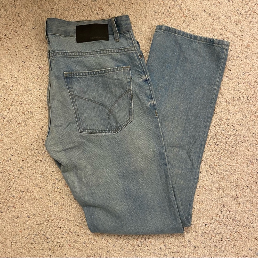 Men’s Calvin Klein Slim Straight Light-wash Jeans